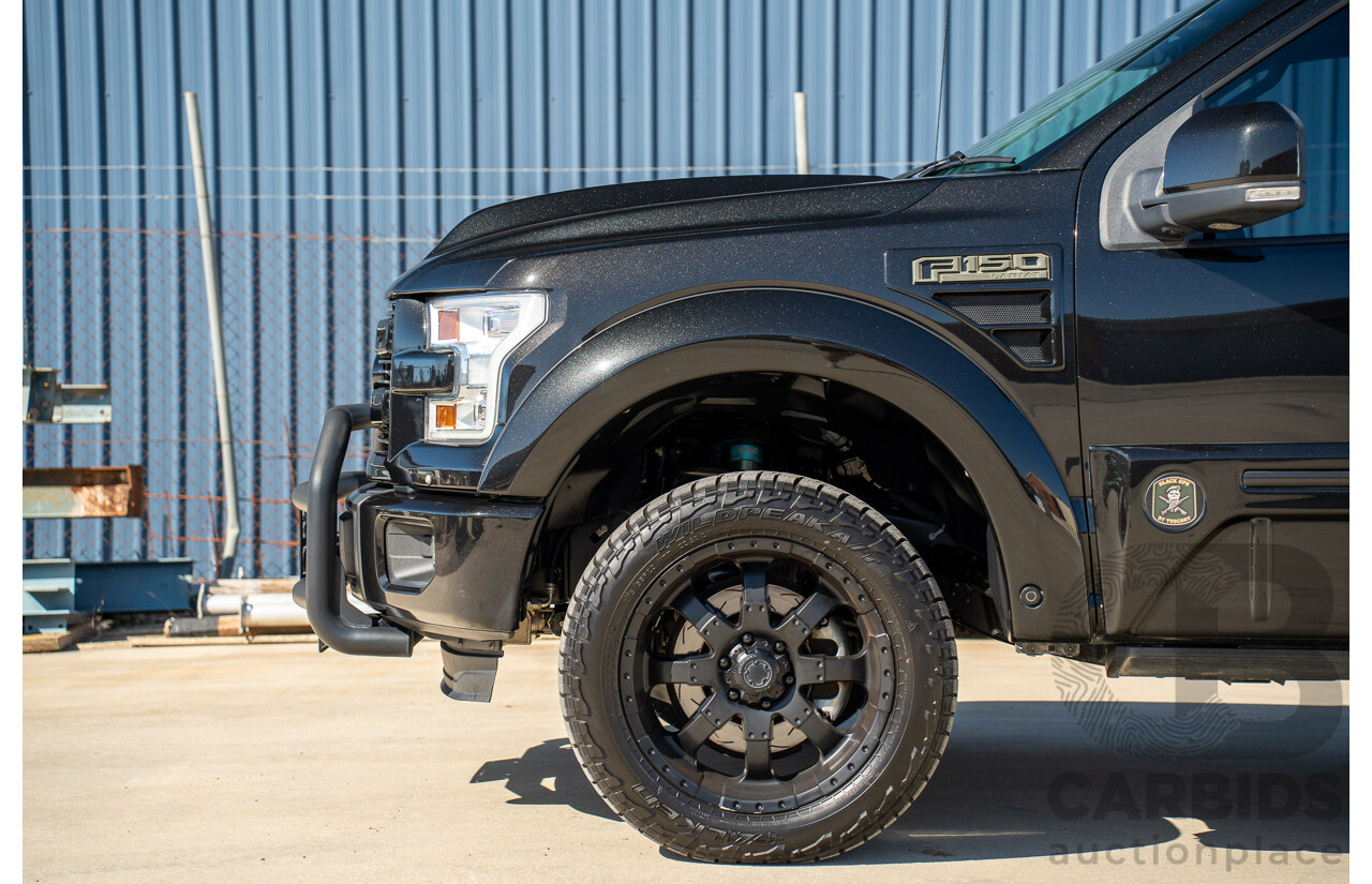 01/2015 Ford F-150 Lariat Black Ops by Tuscany (4x4) 4d SuperCrew Utiltiy Tuxedo Black Metallic Whipple Supercharged V8 5.0L