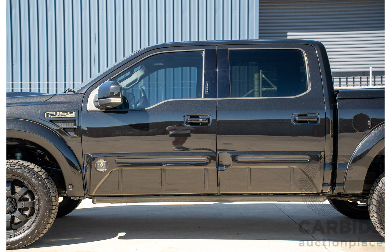 01/2015 Ford F-150 Lariat Black Ops by Tuscany (4x4) 4d SuperCrew Utiltiy Tuxedo Black Metallic Whipple Supercharged V8 5.0L