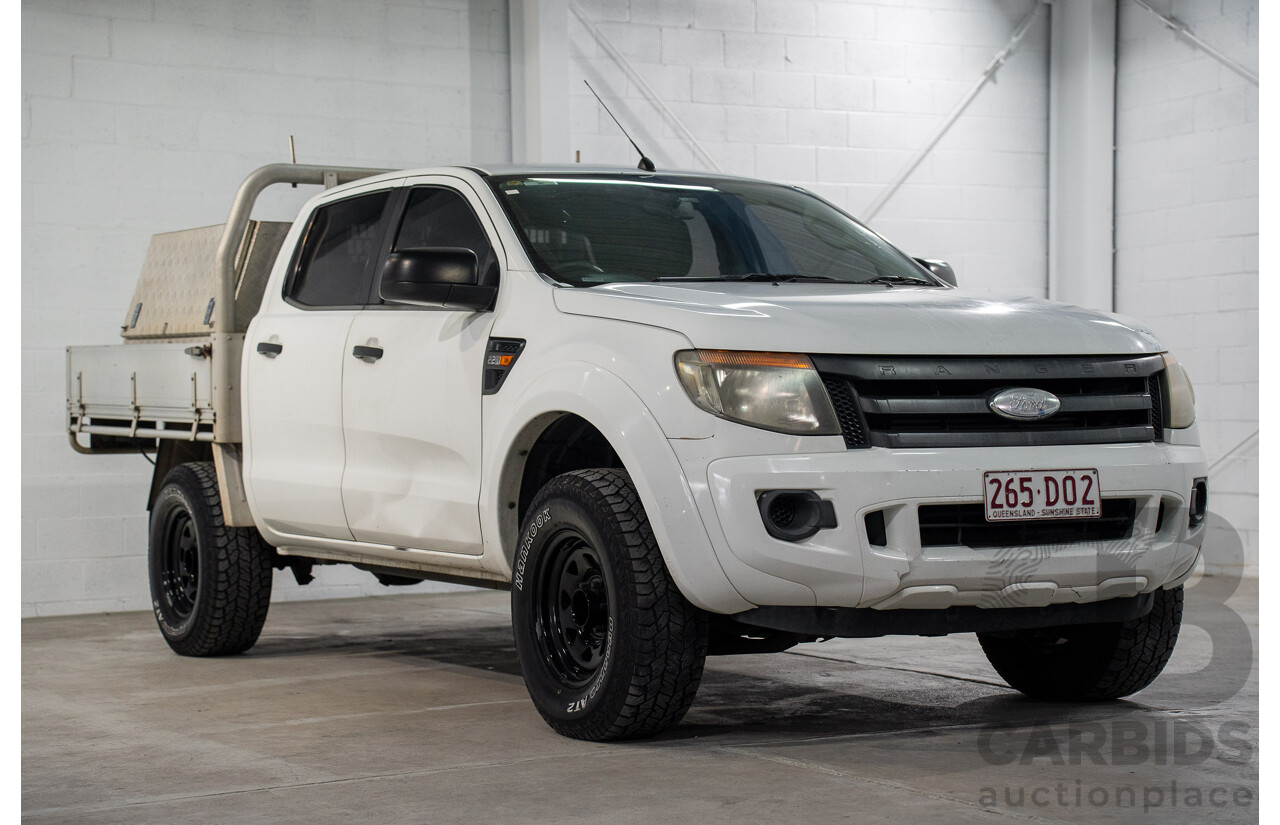 6/2012 Ford Ranger XL 2.2 (4x4) PX Crew C/Chas Cool White Turbo Diesel 2.2L