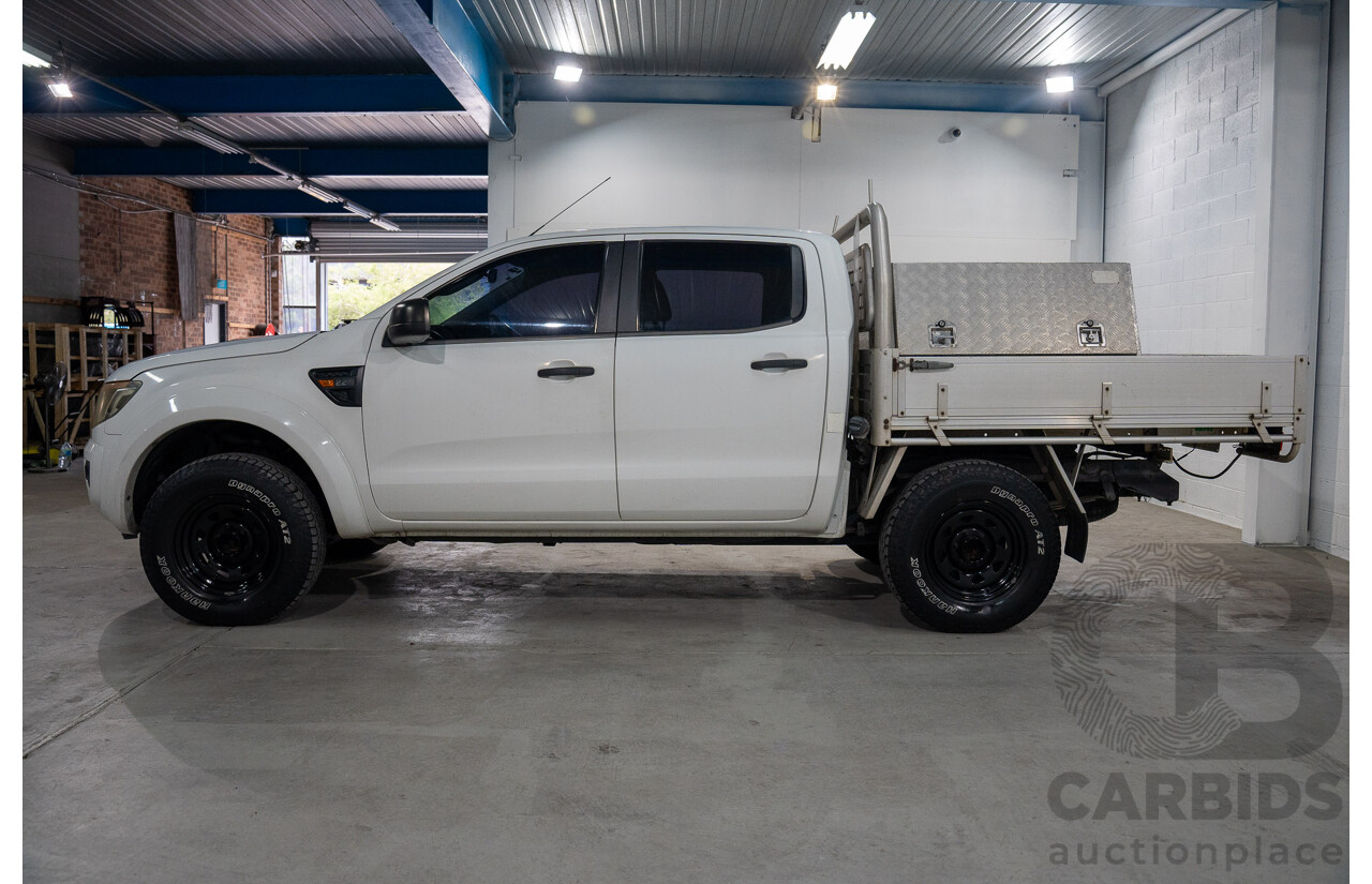 6/2012 Ford Ranger XL 2.2 (4x4) PX Crew C/Chas Cool White Turbo Diesel 2.2L