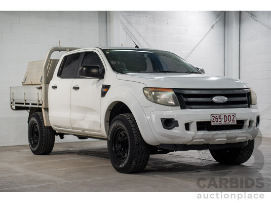 6/2012 Ford Ranger XL 2.2 (4x4) PX Crew C/Chas Cool White Turbo Diesel 2.2L