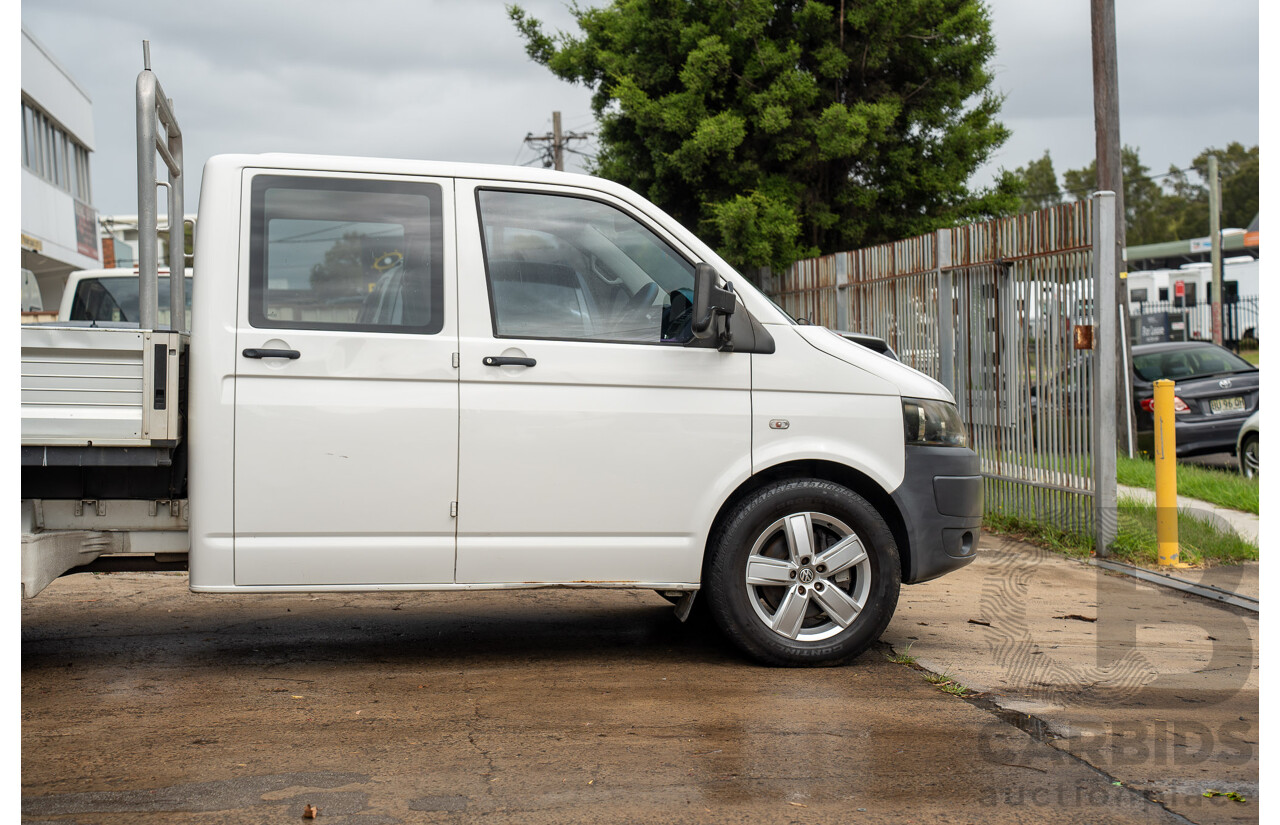 9/2010 Volkswagen Transporter 132 TDI LWB T5 MY10 Dual C/Chas White 2.0L