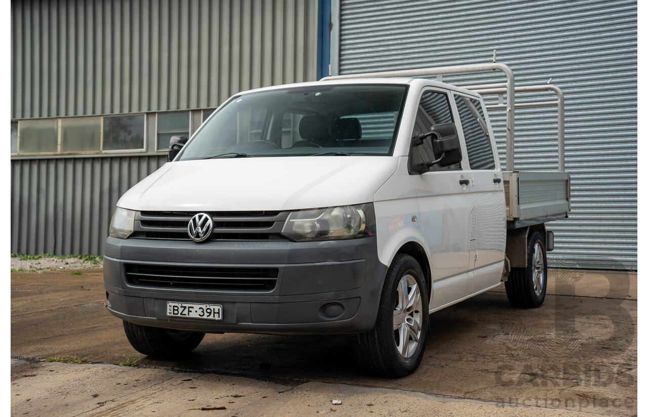 9/2010 Volkswagen Transporter 132 TDI LWB T5 MY10 Dual C/Chas White 2.0L