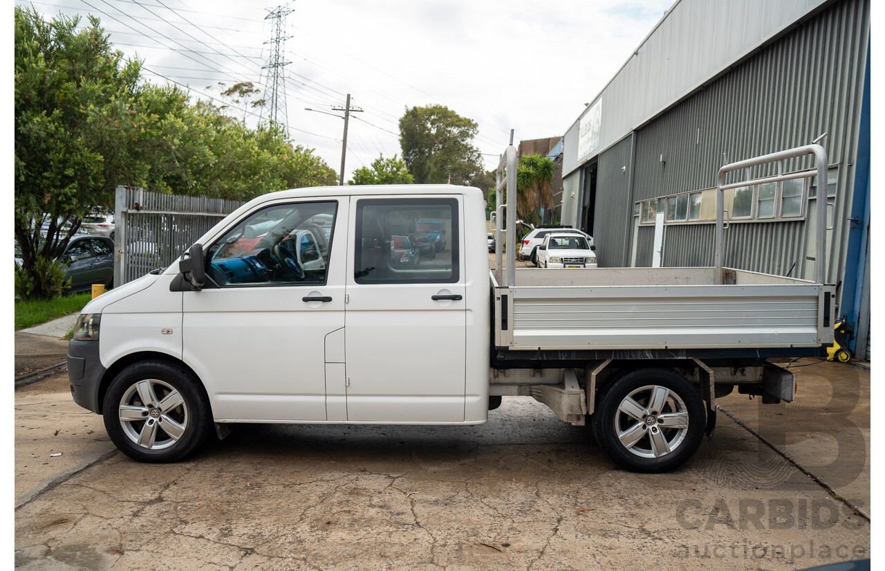9/2010 Volkswagen Transporter 132 TDI LWB T5 MY10 Dual C/Chas White 2.0L
