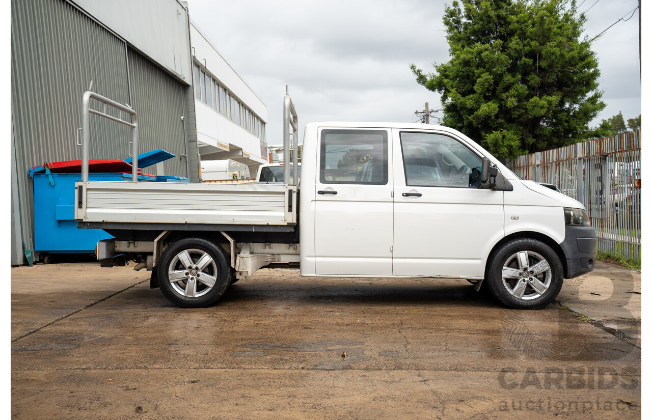 9/2010 Volkswagen Transporter 132 TDI LWB T5 MY10 Dual C/Chas White 2.0L