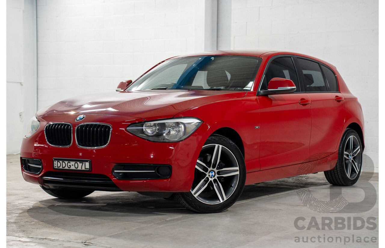 4/2015 BMW 116i Sportline F20 MY15 5d Hatchback Crimson Red Turbo 1.6L