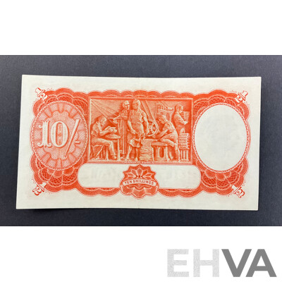 Australian 1936 Ten Shillings Note, Riddle/Sheehan R11, D 47 396109, High Grade