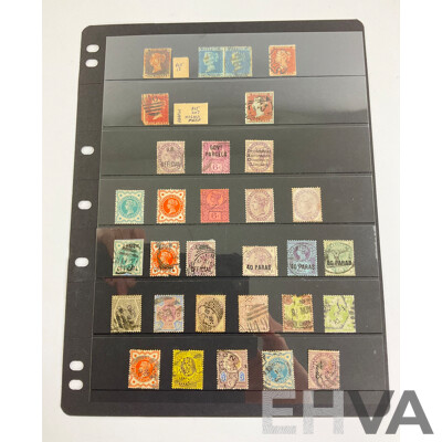 Collection of Great Britain 1840's Stamps Including Penny Black, Reds, Blue Pair, Maltese Cross, Overprints, I.R Officials, Army Officials, Levant Issues, QV Mints and Perfins