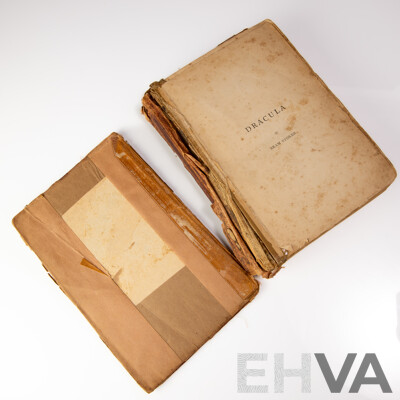 Extremely Rare First Colonial Edition, Bram Stoker's Dracula, Hutchinsons Colonial Edition, Hutchinson & Co, London, 1897, Cloth Bound Hardcover