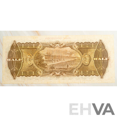 Australian 1928 Half Sovereign Note, Riddle/Heathershaw R07, A62 704676, High Grade