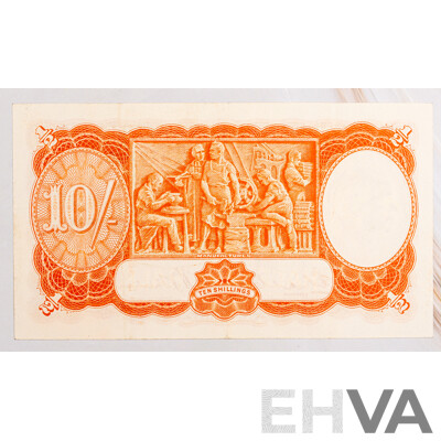 Australian 1936 Ten Shilling Note, Riddle/Sheehan R11,D16 879225, High Grade