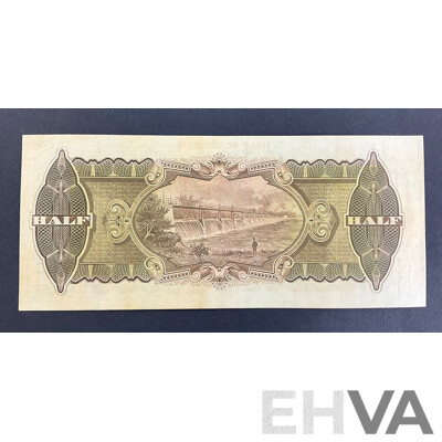 Rare Australian 1928 Half Soveriegn Note, Riddle/Heathershaw R07, B11 267624, Very High Grade