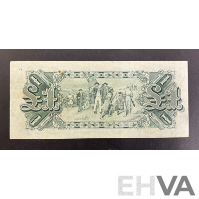 Australian 1932 One Pound Note, Riddle/Sheehan R27, K74 719322, High Grade