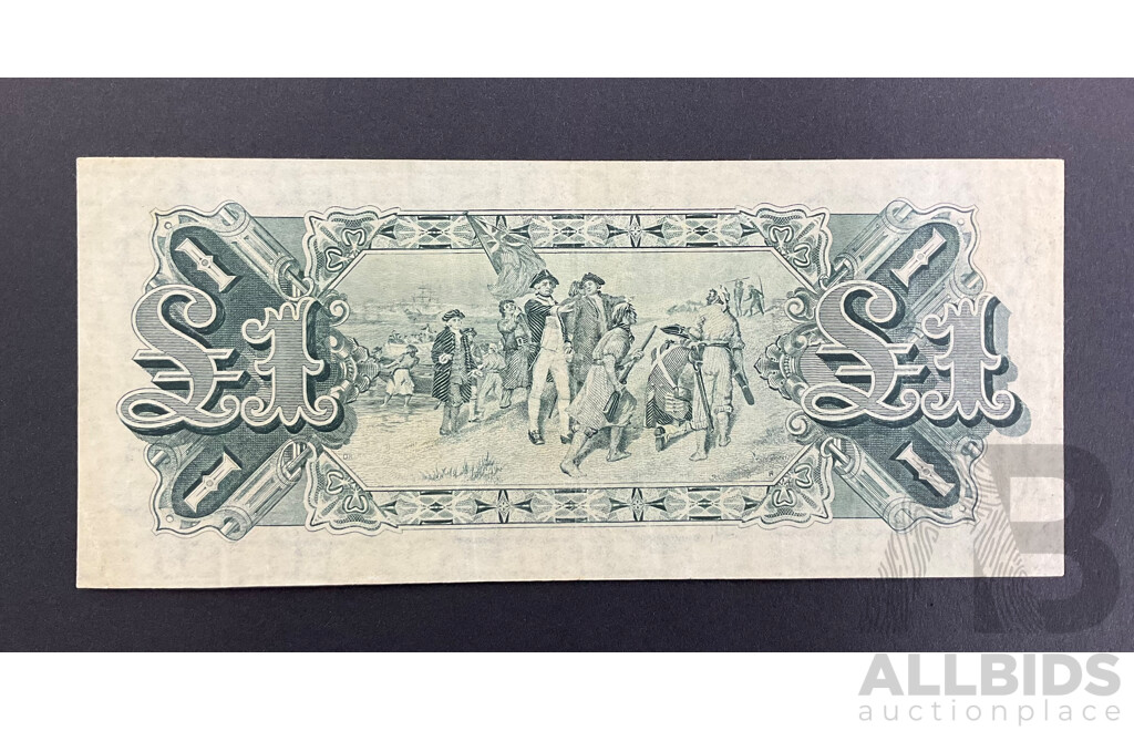 Australian 1932 One Pound Note, Riddle/Sheehan R27b, K79 786507, High Grade