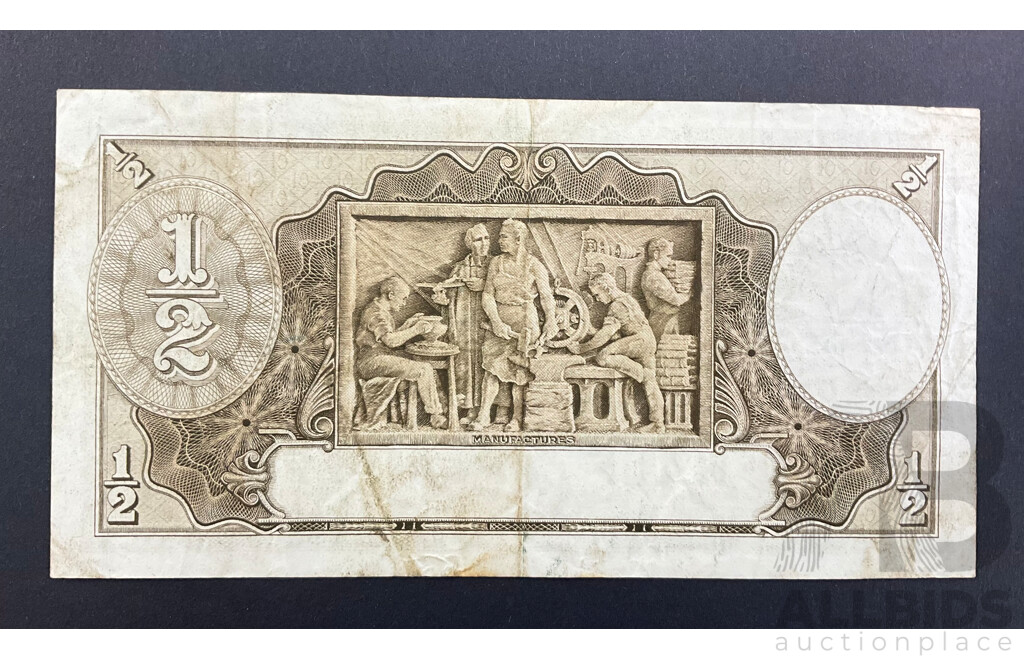 Australian 1933 Ten Shilling Note Riddle/Sheehan, R09L Last Prefix C20 098991