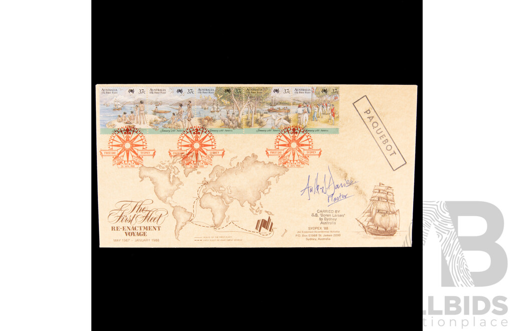 Five Australian 1988 Bicentennial Re-Enactment European Voyage Covers
