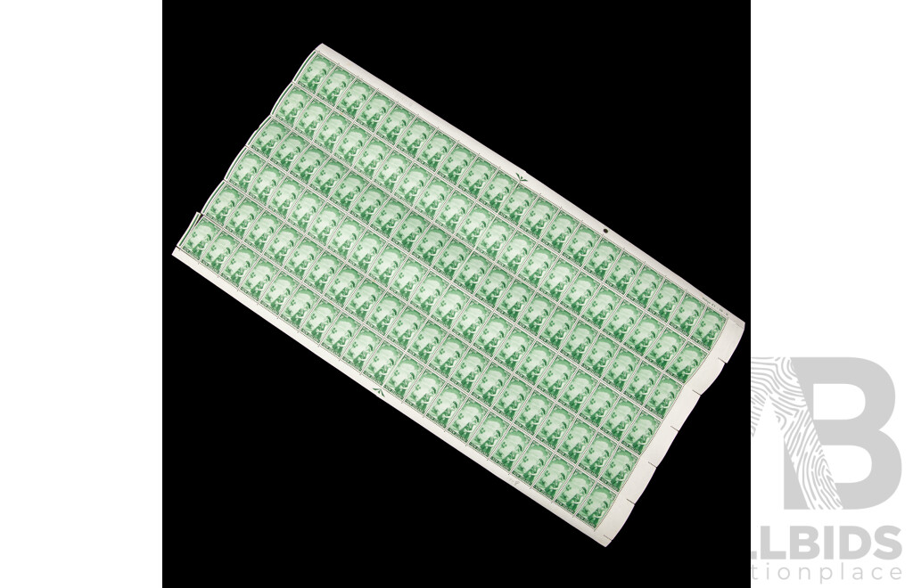 New Zealand 1957/58 Stamp Sheet, Health Series, Fourth National Scout Jamboree Girl Cadet