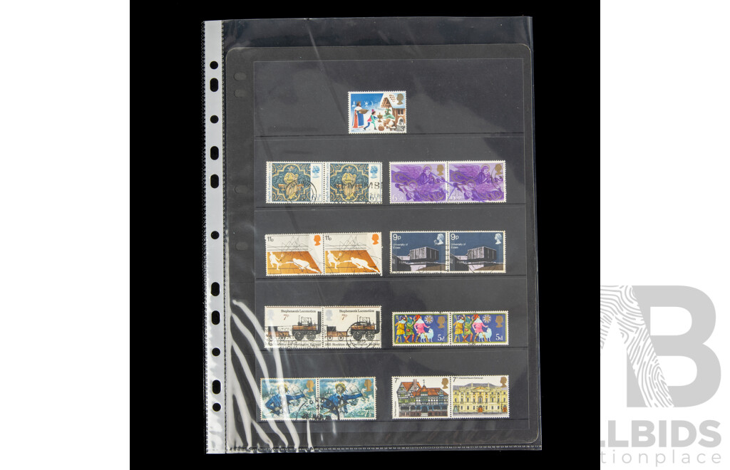 Collection of Great Britain Stamps, Mostly Mint Including QE2, Concord, Charles and Diana, Industry Year, English Embroidery and More