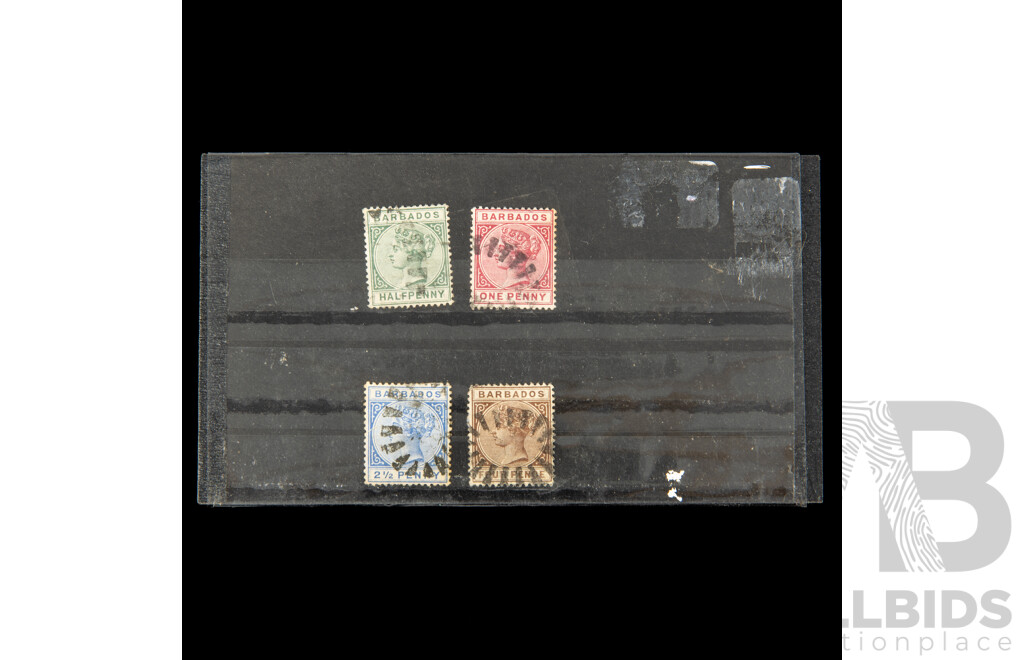 Barbados/British Colonies 1890's QV Stamps, One Penny to Four Penny