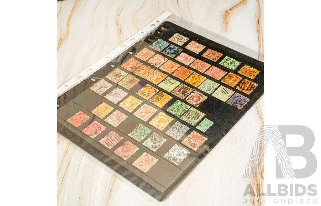 Large Rare Collection of Australian State Stamps Including Overprints, Surcharges, Kangaroo on Map, Harbour Bridge, KGV Heads, Strips, Blocks, QLD, VIC, WA, NSW, TAS