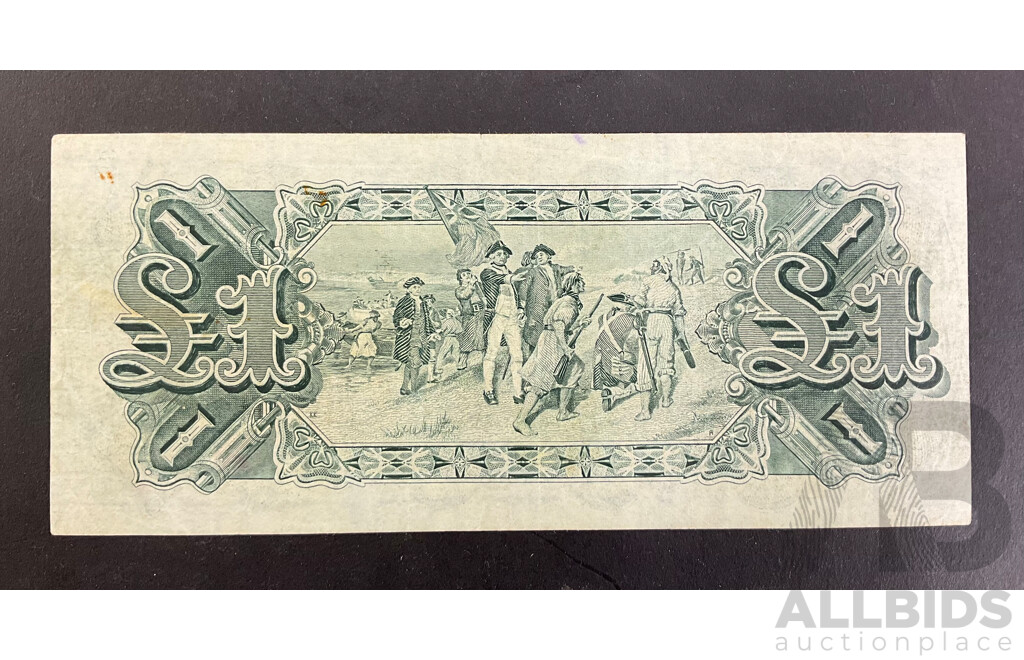 Australian 1932 One Pound Note, Riddle/Sheehan R27, K74 719322, High Grade