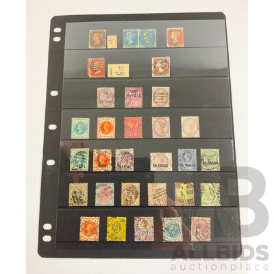 Collection of Great Britain 1840's Stamps Including Penny Black, Reds, Blue Pair, Maltese Cross, Overprints, I.R Officials, Army Officials, Levant Issues, QV Mints and Perfins