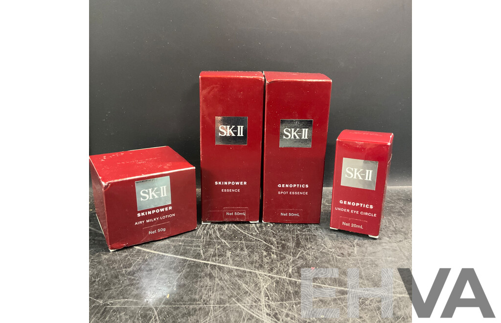 SK-II  Skin Power & Genoptics - Lotion 50g / Essence 50ml / Spot Essence 50 Ml / Under Eye Circle 20ml -  Lot of 4