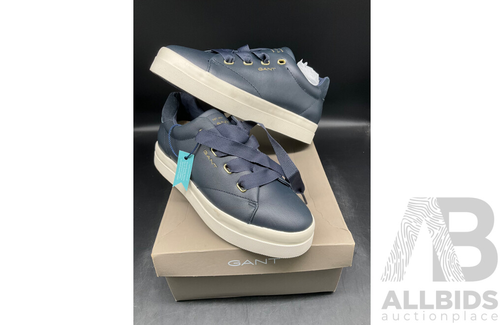 GANT Womens Avona Leather G69 Marine Sneaker Size US 6.5