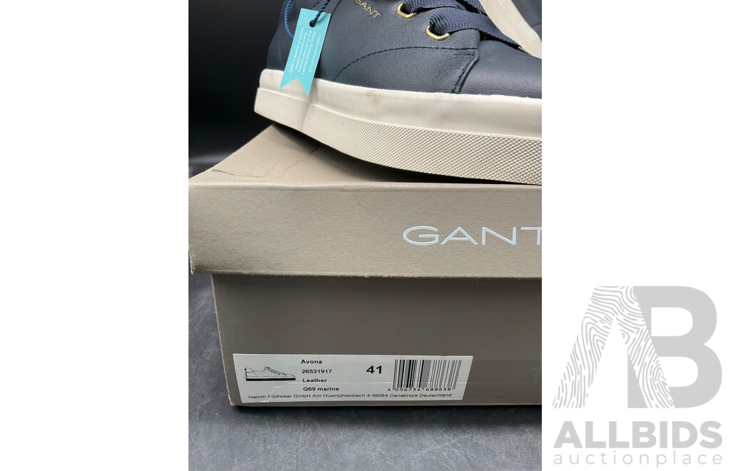 GANT Womens Avona Leather G69 Marine Sneaker Size US 6.5