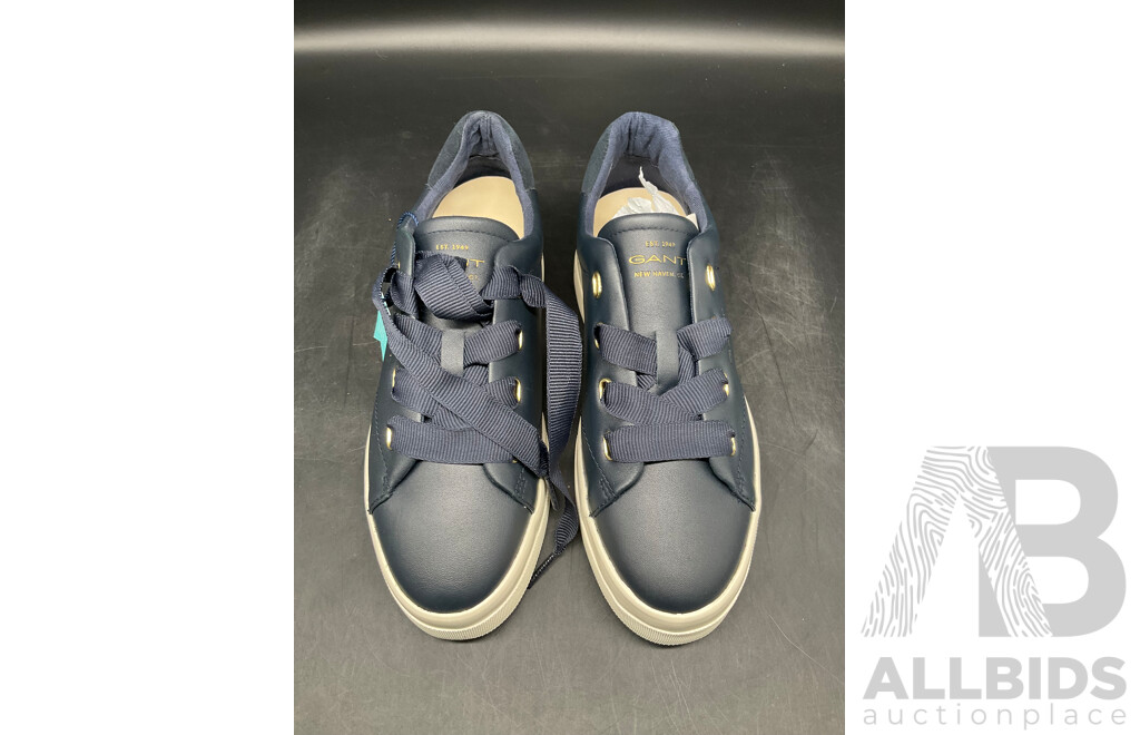 GANT Womens Avona Leather G69 Marine Sneaker Size US 6.5