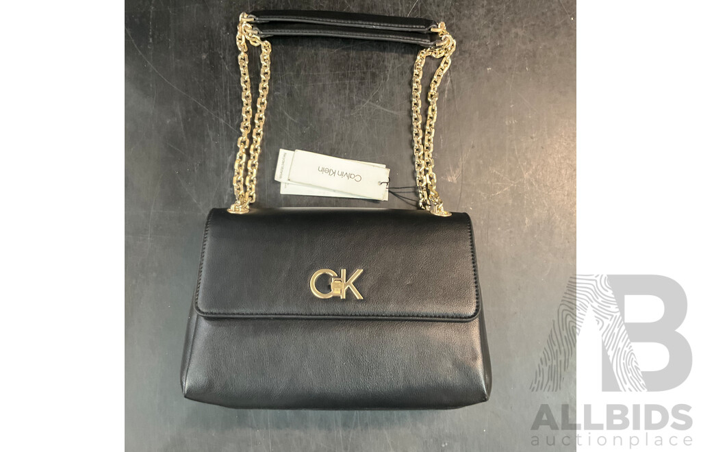 CALVIN KLEIN Re-Lock EW Conv Crossbody Shoulder Bag - Black - ORP $279