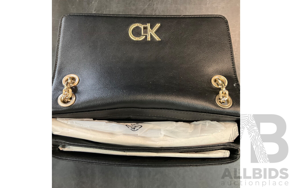 CALVIN KLEIN Re-Lock EW Conv Crossbody Shoulder Bag - Black - ORP $279
