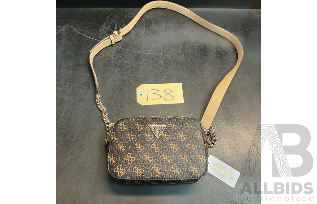 GUESS Brown Logo Noelle Crossbody Bag