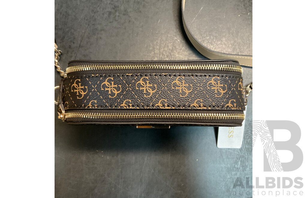 GUESS Brown Logo Noelle Crossbody Bag