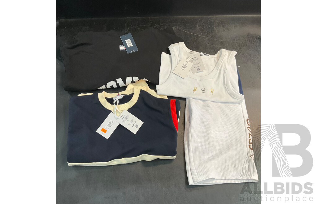 TIMMY HILFIGER Tank Size M /Hoodies Size S /Sweater Size S & GUESS Shorts SizeXS & Assorted Earrings
