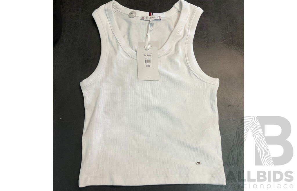 TIMMY HILFIGER Tank Size M /Hoodies Size S /Sweater Size S & GUESS Shorts SizeXS & Assorted Earrings