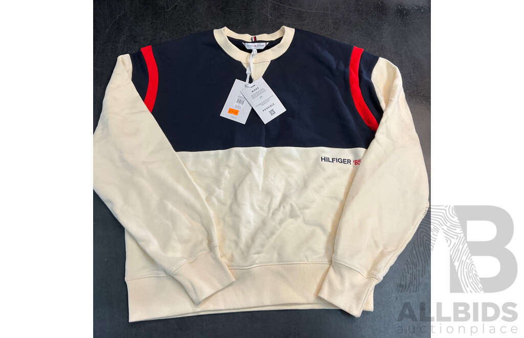 TIMMY HILFIGER Tank Size M /Hoodies Size S /Sweater Size S & GUESS Shorts SizeXS & Assorted Earrings
