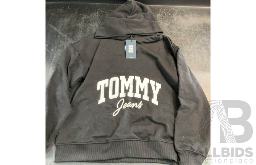 TIMMY HILFIGER Tank Size M /Hoodies Size S /Sweater Size S & GUESS Shorts SizeXS & Assorted Earrings