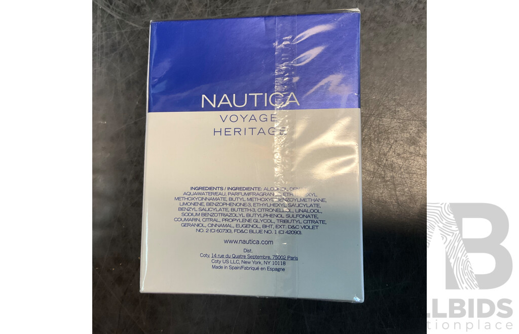 NAUTICA Blue/ Voyage Heritage / Classic Eau De Toilette - Lot of 3