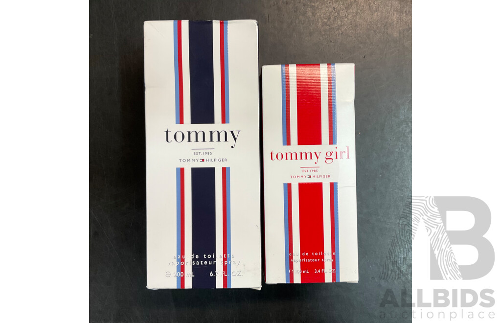 TOMMY HILFIGER Tommy Eau De Toilette 200ml  & Tommy Girl 100ml - Lot of 2