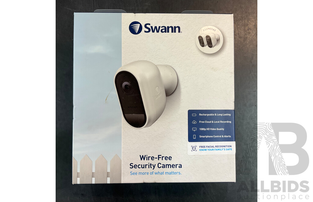 SWANN Wire Free Security Camera ( 2 Cameras ) - ORP $428