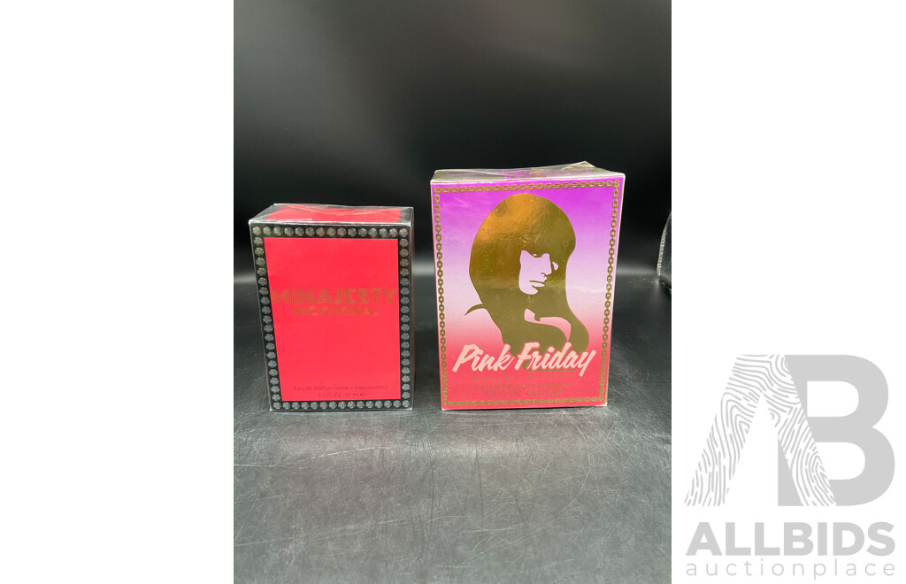 Minajesty Nicki Minaj Eau De Spray 50ml & Pink Friday Nicki Minaj Eau De Parfum Spray 100ml - Lot of 2