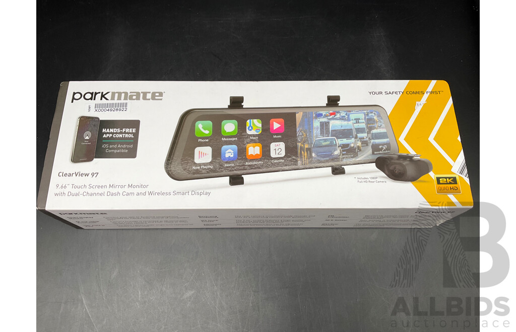 PARKMATE Clear View 97 Dual-Channel Dash Cam and Wireless Smart Display - ORP $399