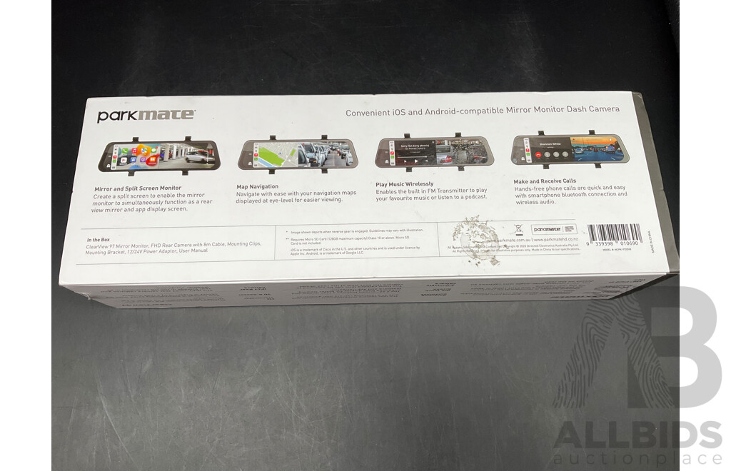 PARKMATE Clear View 97 Dual-Channel Dash Cam and Wireless Smart Display - ORP $399