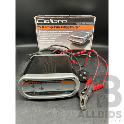 CALIBRE 12V 4A 3 Stage Pulse Battery Charger