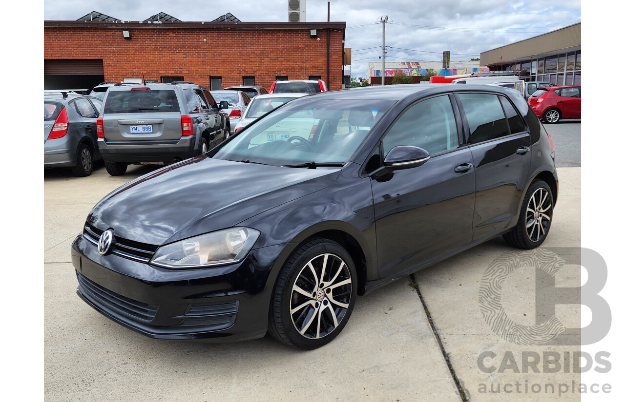 5/2014 Volkswagen Golf 90 TSI AU MY14 5d Hatchback Black 1.4L