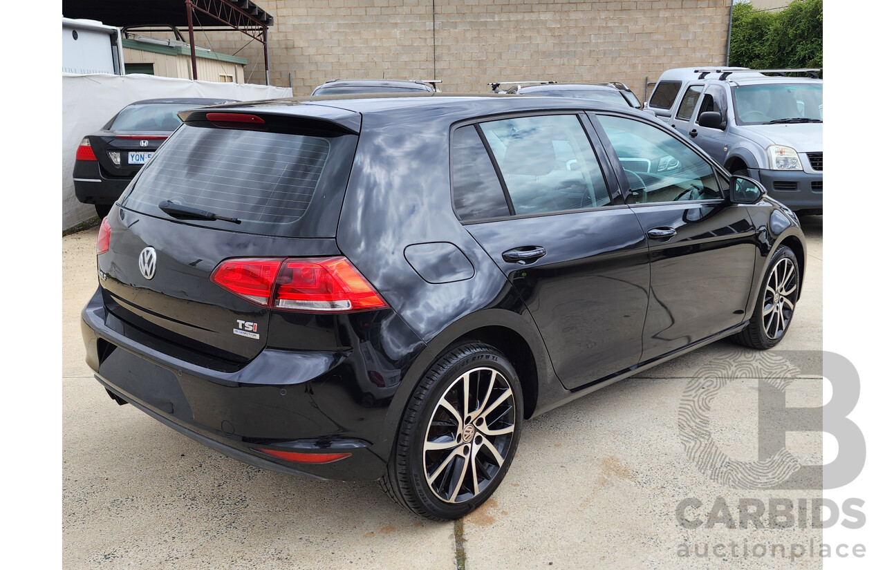 5/2014 Volkswagen Golf 90 TSI AU MY14 5d Hatchback Black 1.4L