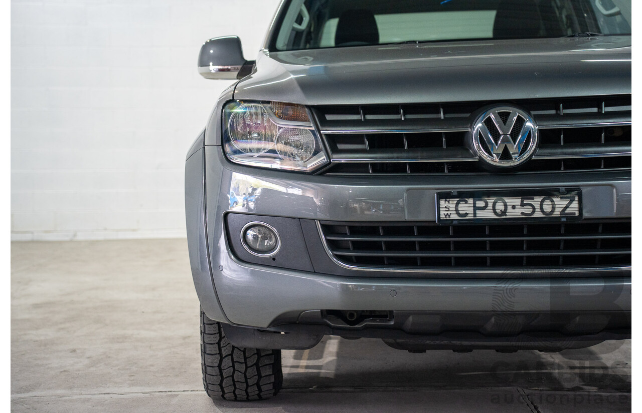 10/2013 Volkswagen Amarok Tdi400 Highline (4x4) 2H MY13 Dual Cab Utility Natural Grey Metallic Turbo Diesel 2.0L