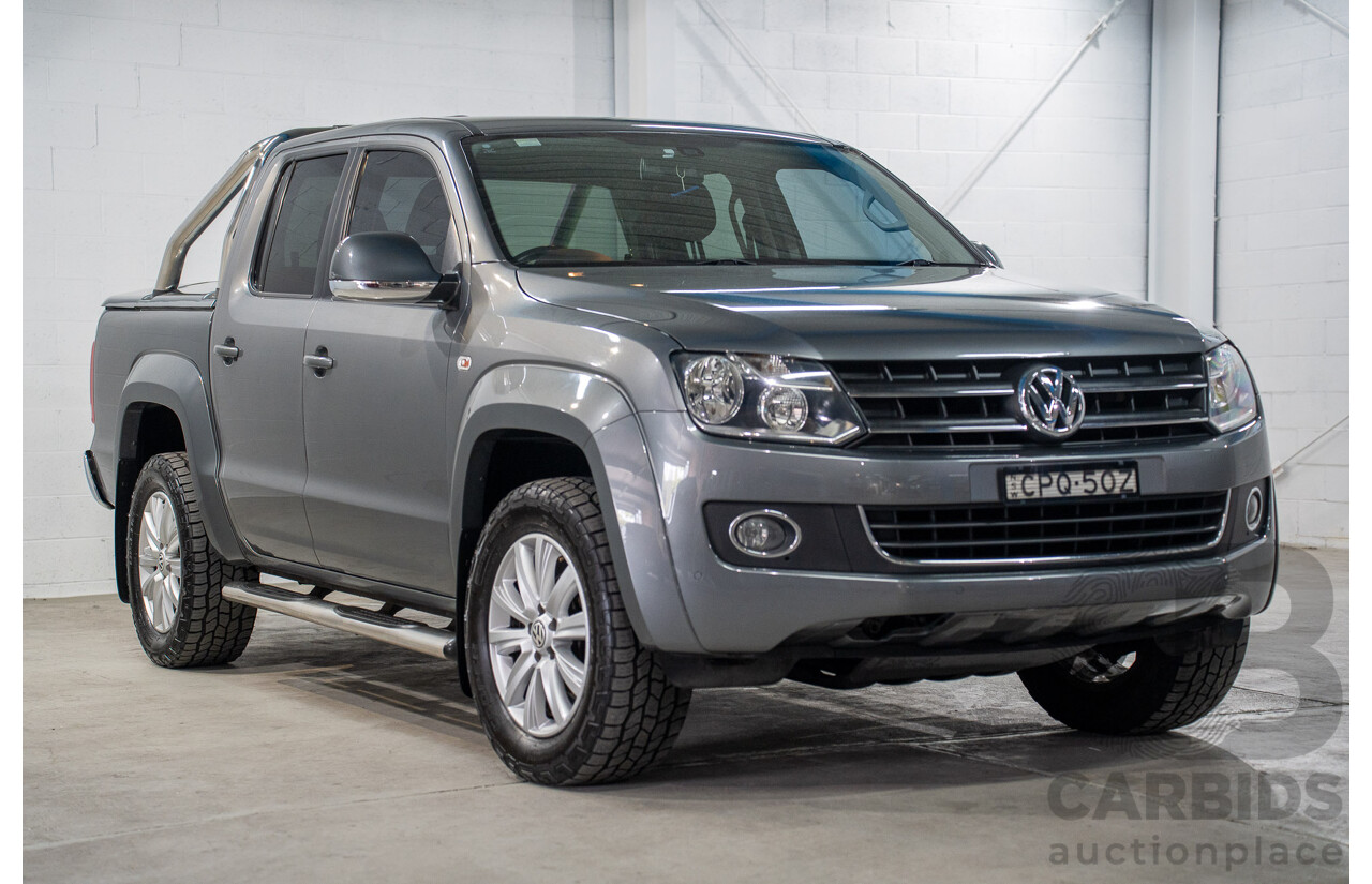 10/2013 Volkswagen Amarok Tdi400 Highline (4x4) 2H MY13 Dual Cab Utility Natural Grey Metallic Turbo Diesel 2.0L