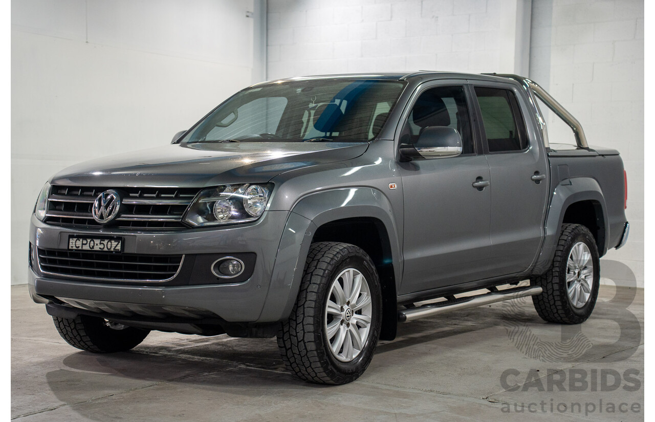 10/2013 Volkswagen Amarok Tdi400 Highline (4x4) 2H MY13 Dual Cab Utility Natural Grey Metallic Turbo Diesel 2.0L